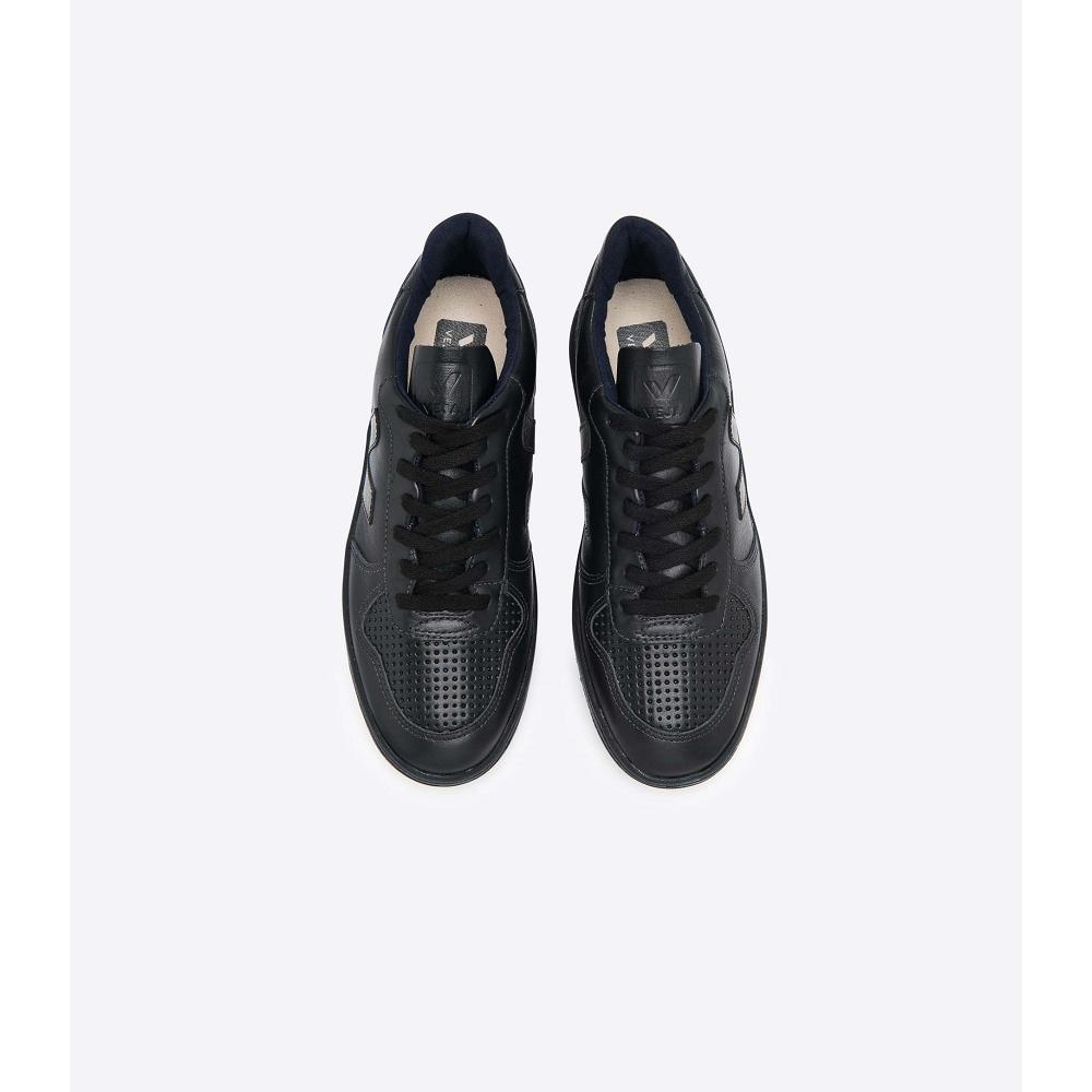 Veja V-10 LEATHER Women's Sneakers Black | CA 648GSO